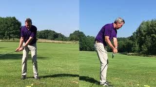 Learning to Lag part 1 - Relaxed hands, body swing, Setup 4 Impact golf swing.