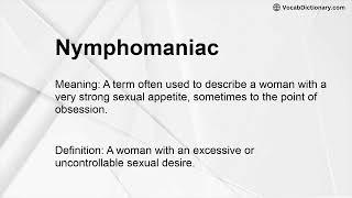 Nymphomaniac Meaning