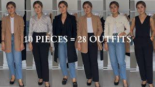 SPRING WARDROBE WITH ONLY 10 ITEMS  | What To Wear in Spring | Minimal Casual & Work Spring Outfits