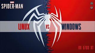 Marvel’s Spider-Man Remastered | Linux vs Windows | 1800p | RX 6700 XT + Ryzen 7 5800x