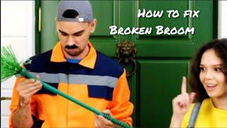 how to fix broken Broom / Plastic broom / Hack