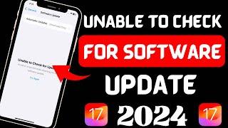 Fixed An error occurred while checking for software update iphone 2024 | iOS 17.2