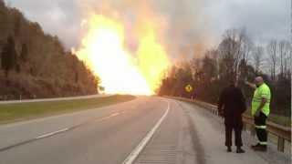 Huge Natural Gas Explosion Across Highway 77 in Sissonville West Virginia