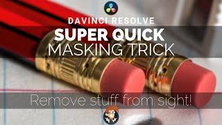 Quickly remove objects in Davinci Resolve - Great tip for Youtubers