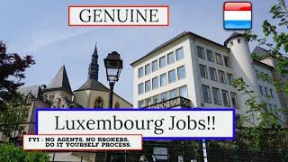 Work and Live in LUXEMBOURG | Luxem Jobs, No brokers, No agents, just do it yourself!! || BUXTON.