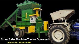 Tractor Operated Wheat Straw Baler Machine in India | Mobile Straw Baler Machine In India | #shorts