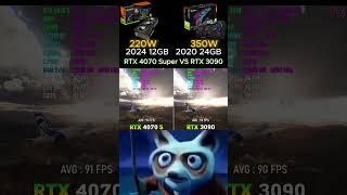 Rtx 4070 Super VS Rtx 3090 #shorts #pcgaming #pc #graphicscard #gpu #gaming #comparison