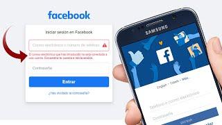 Recuperar FACEBOOK si dice Correo o número NO conectado a la cuenta