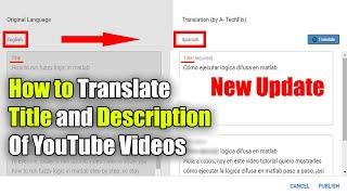 How to translate title and description of YouTube Videos 2020 [New Update]