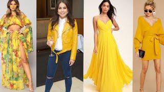 New YELLOW OUTFIT IDEAS.|How to wear top yellow Outfits for Summer...|Ftips.