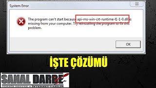 api-ms-win-crt-runtime-I 1-O.dll Hatası Çözümü