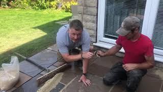 How To point A Patio Using A Brush In Grout/Pointing Medium On Sandstone