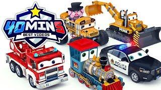 appMink Build a Fire Truck - Monster Truck School Bus Police Car Kids Animation 40 mins