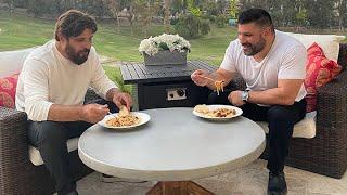 Bijan Mortazavi & His Son, Pezhmun, Cooking a Dish on His Birthday | آشپزی بیژن مرتضوی وپسرش پژمان