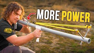 DIY PVC Slingshot Rifle: INSANE Projectile Power