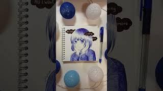 Синяя ручка. Ханаби Ясураока / Blue pen. Hanabi Yasuraoka #shorts #anime #kuzunohonkai #аниме