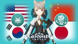 Lynette Voice in 4 Different Languages (Skills & Attack) | Genshin Impact Lynette