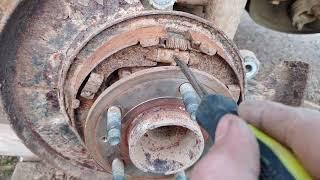 How to Remove a Stuck Drum Brake 2007 Chevy Equinox Wheel Locked Up!