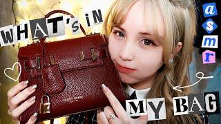 ASMR What's in my bag? fluffy mic & ear to ear Japanese & English whispers