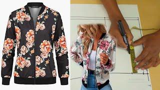 MOLDE PATRON GRATIS-DIY CHAQUETA CASUAL MODELO BOMBER PARA DAMA{tall 30 o M}|Tips De Confeccion