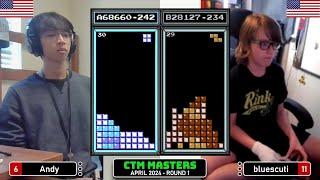 DEALING THE KNOCKOUT BLOW!! PixelAndy, Blue Scuti | Apr '24 Rd 1 | Classic Tetris Monthly Masters