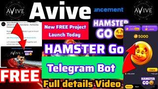 Avive New FREE Hamster Go Telegram Bot Minimg Launch today|Hamster Go Full details video||