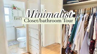 MINIMALISM closet/bathroom tour