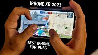 IPHONE XR IN 2023 | BEST 4-FINGERS CLAW + GYRO PUBG MOBILE HANDCAM GAMEPLAY