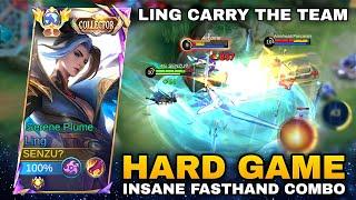 LING HARD GAME - INSANE FASTHAND COMBO CARRY THE TEAM - Top Global Ling Gameplay Mobile Legends