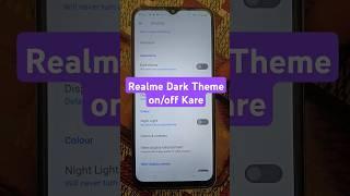 Realme phone me Dark theme kaise lagaye #shorts #youtubefeed #explorepage #trendingshorts #realme