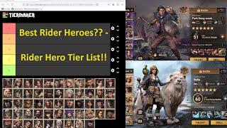 Best Rider Heroes?? - Rider hero Tier List!! | Doomsday: Last Survivors