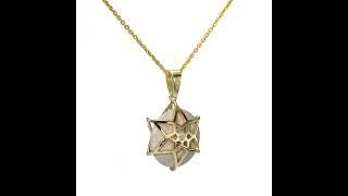 Moriah Jewelry Collection -Jerusalem stone with gold and diamonds pendant |Christian Jewish  jewelry