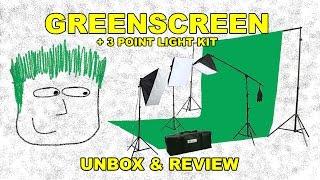 Green Screen AND 3 Point Lighting Kit from Amazon.com Unbox & Review