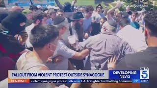 City, Jewish leaders address violence outside L.A. synagogue