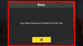 BGMI Fix Login failed. Please log in through the twitter app Problem Solve