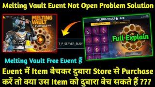 Melting Vault Event Free Fire \\ Melting Vault Event Not Open Problem Solution \\ FF Max New Event