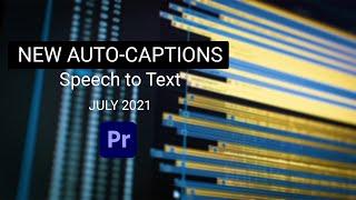 Auto Captions Speech-to-Text Premiere Pro 2021