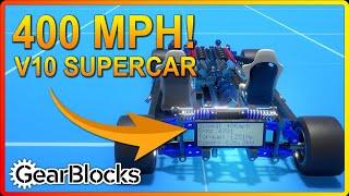 Holy Crap! I made a 400MPH Supercar! in GearBlocks Game Simulator.