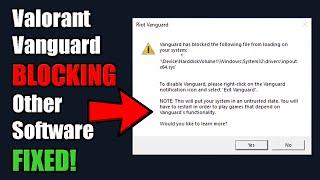 Vanguard Has Blocked the Following File From Loading On Your System | FIXED