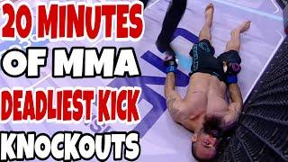 20 Minutes of Deadliest Kick in MMA Knockouts 2024