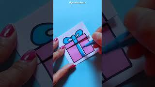 Surprise gift box drawing ️ #shorts #satisfying #youtubeshorts #art #surprisegift