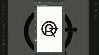 GR initial logo process make in adobe illustrator #shorts #initial #letterlogo