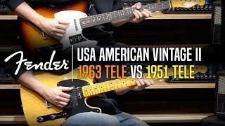 Fender USA American Vintage II 1963 Telecaster VS 1951 Telecaster Review (No Talking)