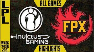 IG vs FPX Highlights ALL GAMES | LPL Spring 2021 W4D6 | Invictus Gaming vs FunPlus Phoenix