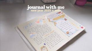 journal with me  new year 2025 + asmr, chill, de-stress