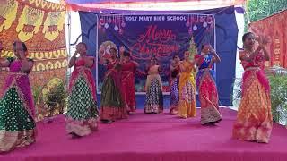 Christmas Dance Class 9 Girls of Holy Mary High School Ferozguda Hyd Pt 1