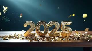 Happy New Year 2025 Decorations Greeting Video Background | 4K | FREE TO USE