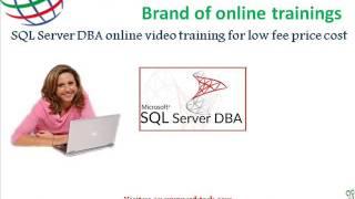 SQL Server DBA online video training for low fee price cost