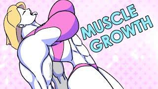 Female Muscle Growth Animation