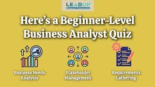 Business Analyst Beginners Quiz #2 | Business Process Model, Data Analyst, Solution Assessment